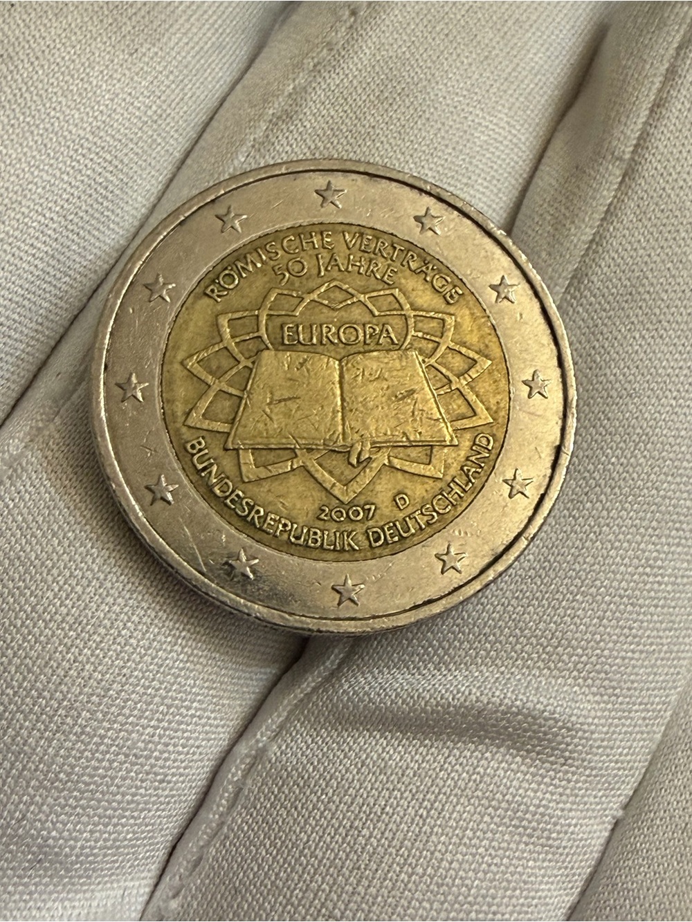 Germany 2 Euro Coin 2007 - 50 Years Treaty of Rome - Munich Mint D